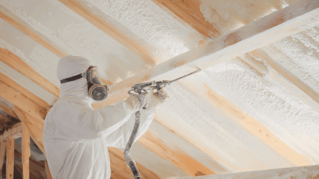 aplikacja piany pur na poddaszu